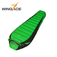 WINGACE 320T Nylon Outdoor Camping Fill 600G 1000G Duck Down Ultralight Sleeping Bag Adult Mummy Sleeping Bag Can Be Spliced