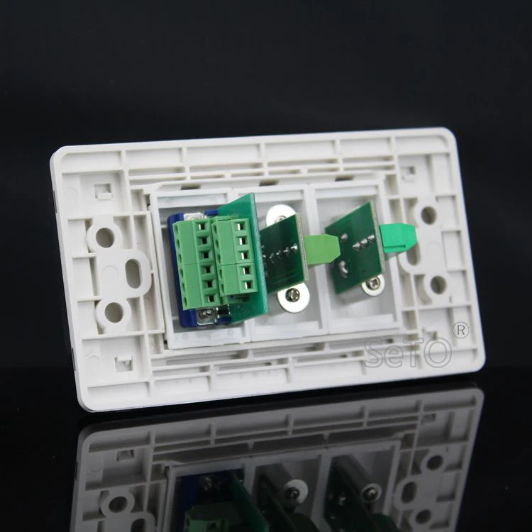 SeTo 120 тип 3 5 мм наушники + VGA USB Разъем Панель настенная пластина гнездо кейстон
