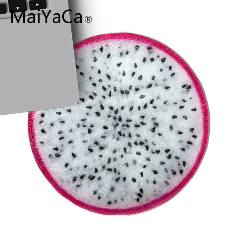 22x22cm Maiyaca Летний Фруктовый арбуз оранжевый лимон киви геймер мягкий круглый коврик для мыши планшет, коврик для мышки Противоскользящий игровой коврик для мыши 22x22 см - Цвет: 22x22cm