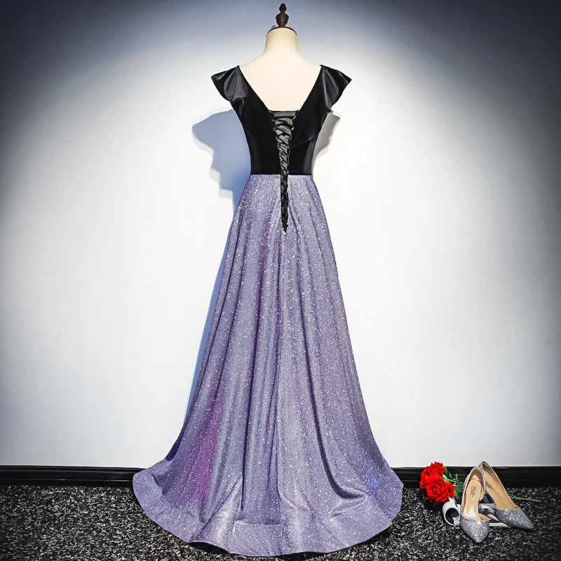 JANCEMBER 2019 последняя свет роскошное вечернее платье с v-образным вырезом шляпа