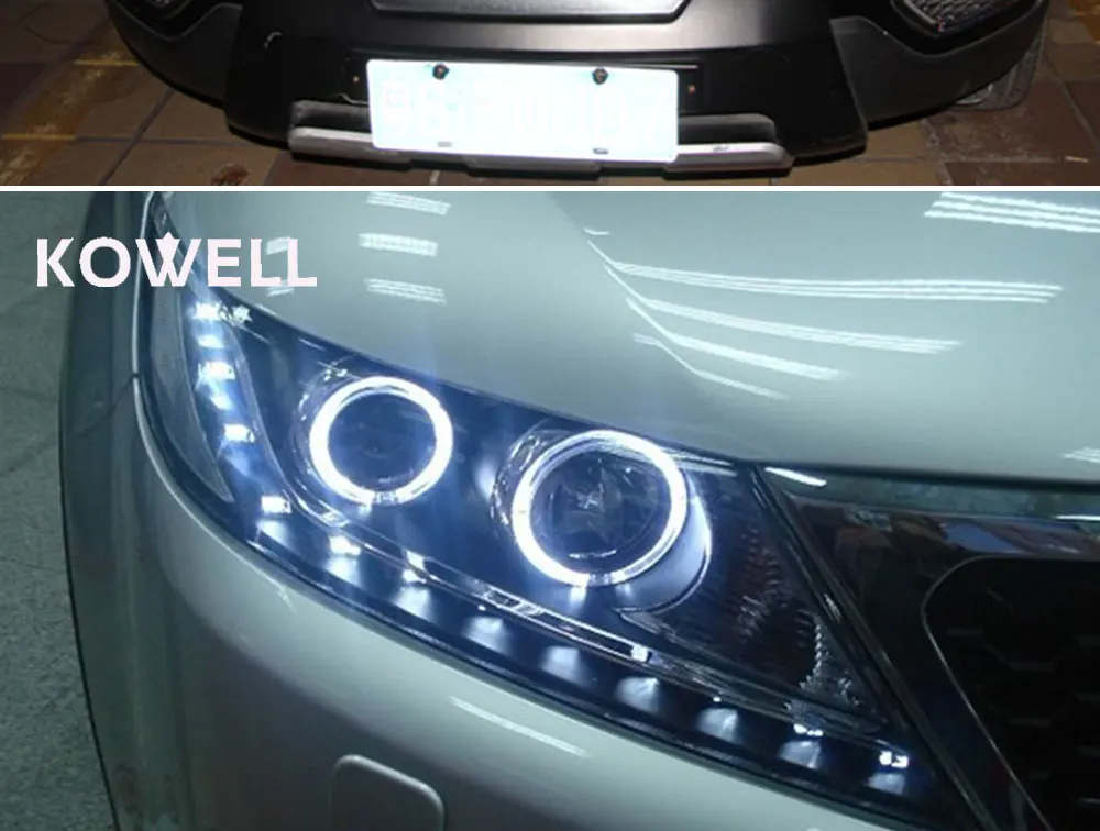 KOWELL автомобильный Стайлинг для Kia Sorento фары Sorento светодиодный фары DRL Объектив двойной луч H7 Ксеноновые Биксеноновые линзы