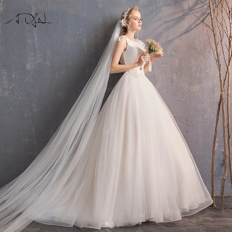 ADLN Винтажные белые сексуальные спина свадебные платья Vestidos de Noivas Плюс Размер