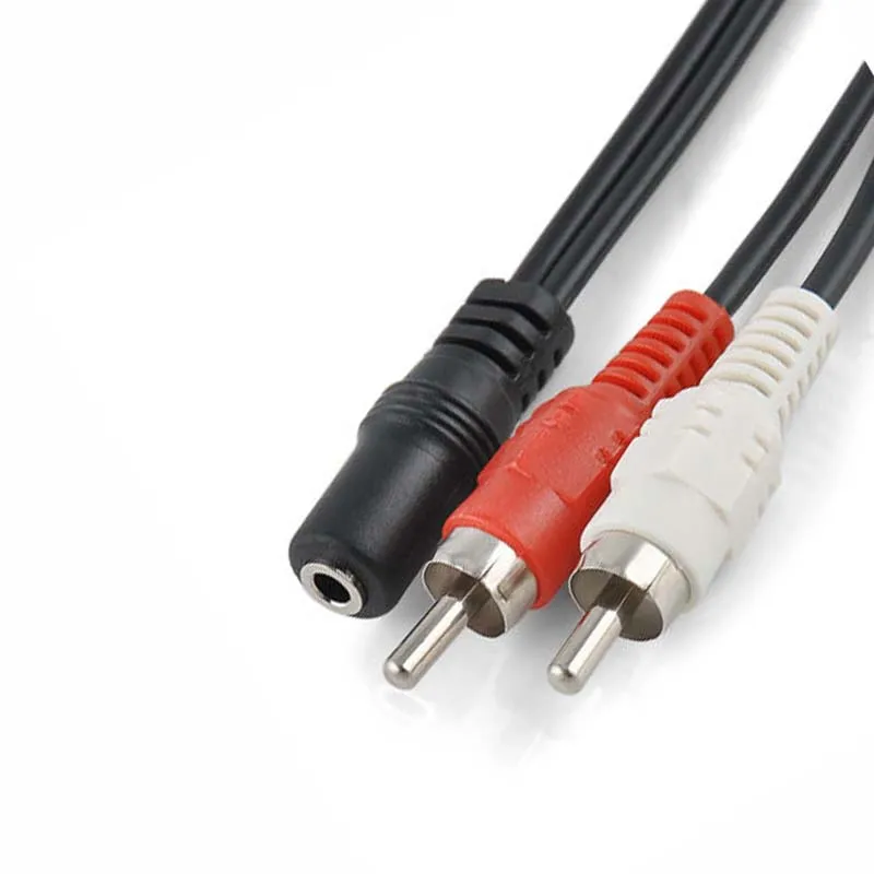 10pcs 1FT 20CM 3.5mm Female to Dual RCA Male Audio Adapter Cable C03 | Электроника