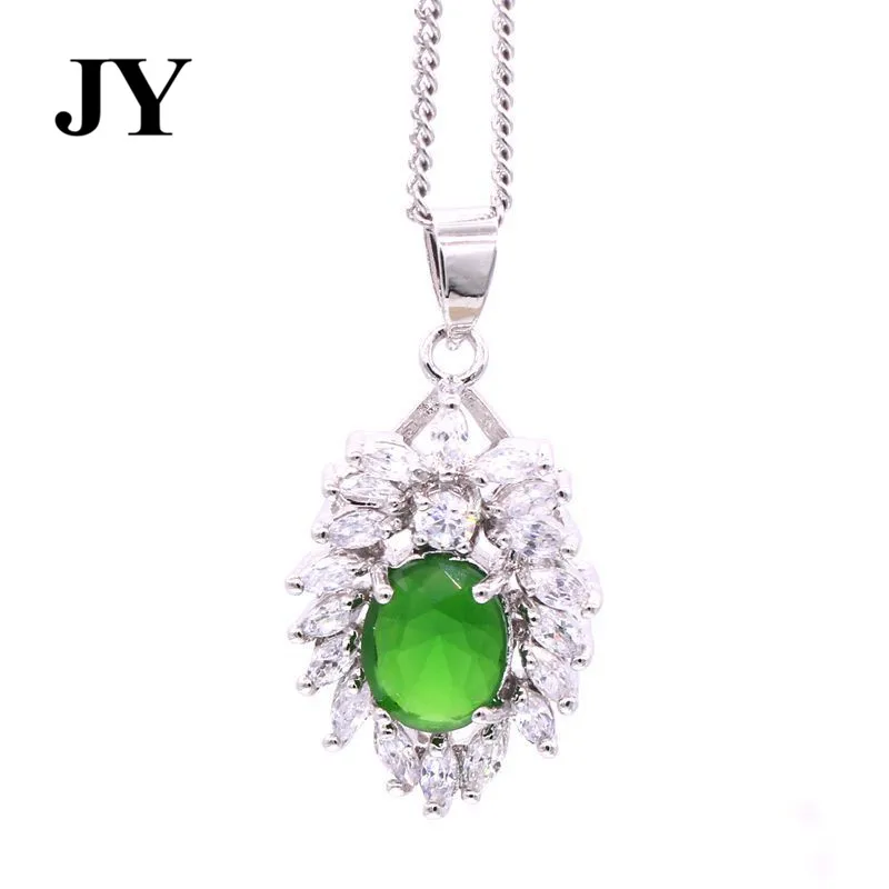 JY Новое поступление Мода зеленый камень pendnat для Для женщин женские Best любовь