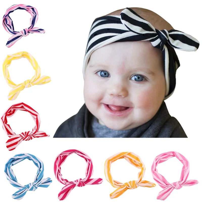 Fashion Bowties Baby Girl Hairband Newborn Headwear Knot Children Hair Accessories Kids Hairs Clips Bandeau Taenia 100pcs/lot