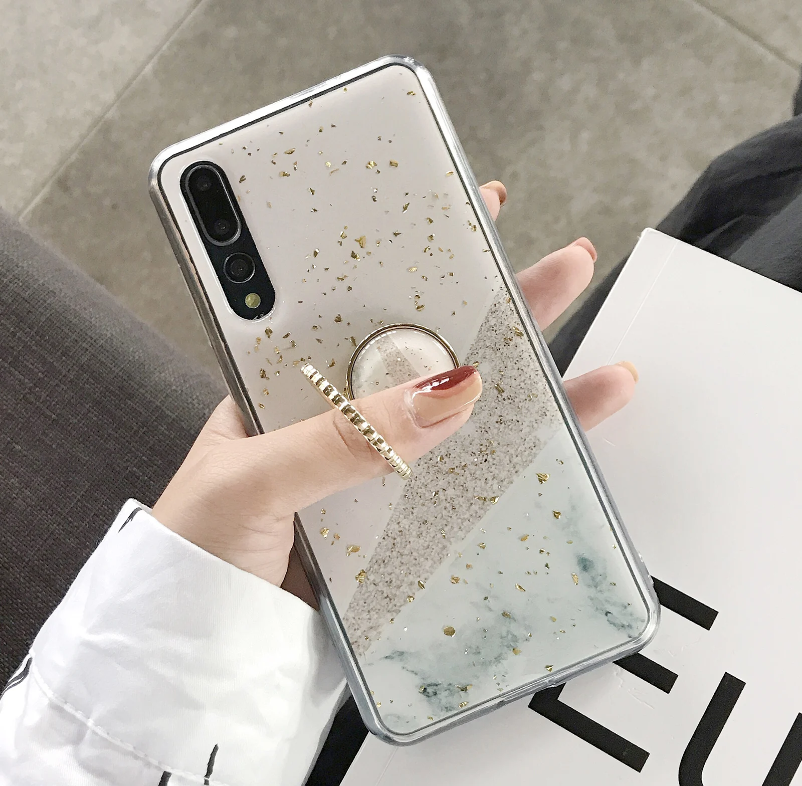 Для samsung galaxy S9 S10 Note 8 9 Модный Резиновый эпоксидный мраморный чехол для телефона с