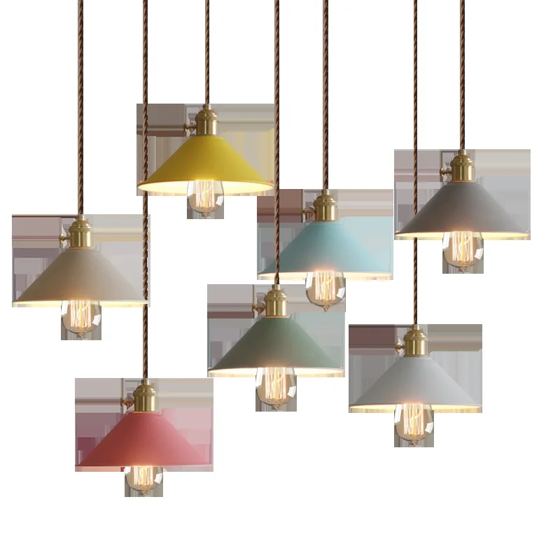 Кантри красочные светодиодные люстры освещение Ресторан спальня Hanglamp Винтаж