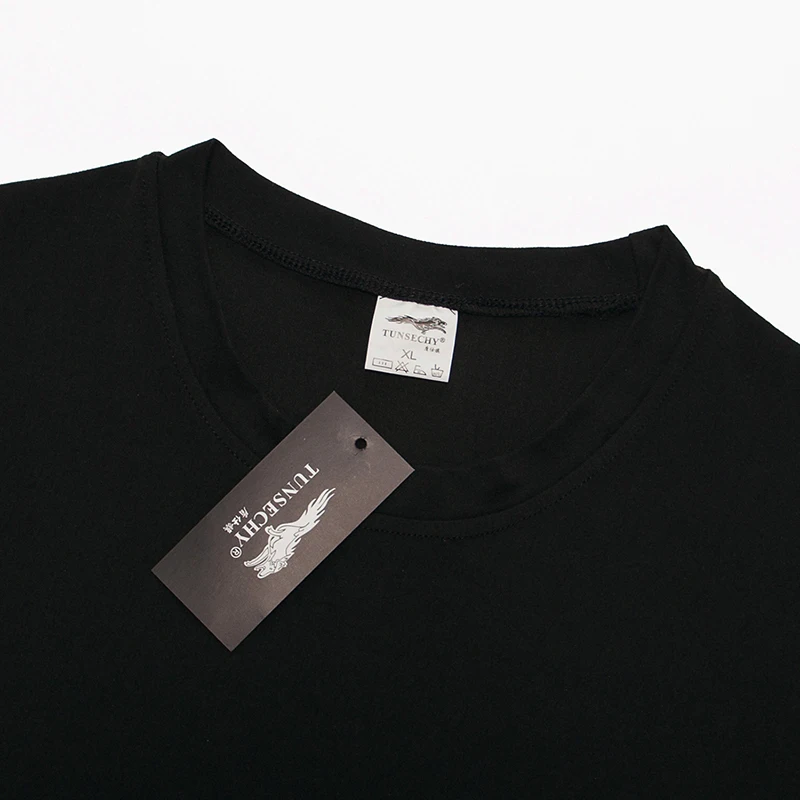 Новинка 2018 Однотонная футболка мужские черно-белые футболки из 100% хлопка летние