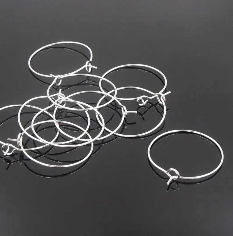 Серьги гвоздики с покрытием из серебра 250 шт 25 мм|jewelry making jump rings|jewelry nailparts bmw |