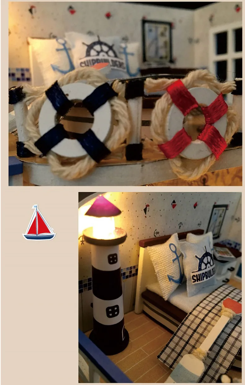 Собрать DIY деревянный дом Miniaturas с мебели DIY Миниатюрный Дом Кукольный домик игрушки для детей Рождество и день рождения h014