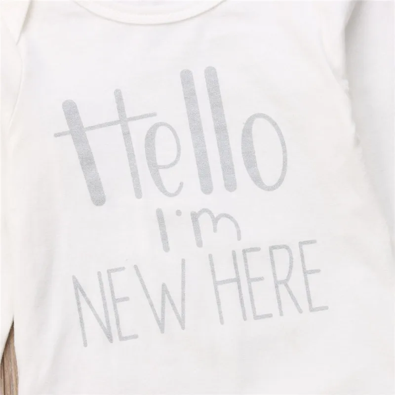 Newborn Baby Boys Girls Clothes Set Autumn Long Sleeve Tops Bodysuit Stripes Pants Hat Boy Girl Clothing Outfits 0-24M 3Pcs | Детская