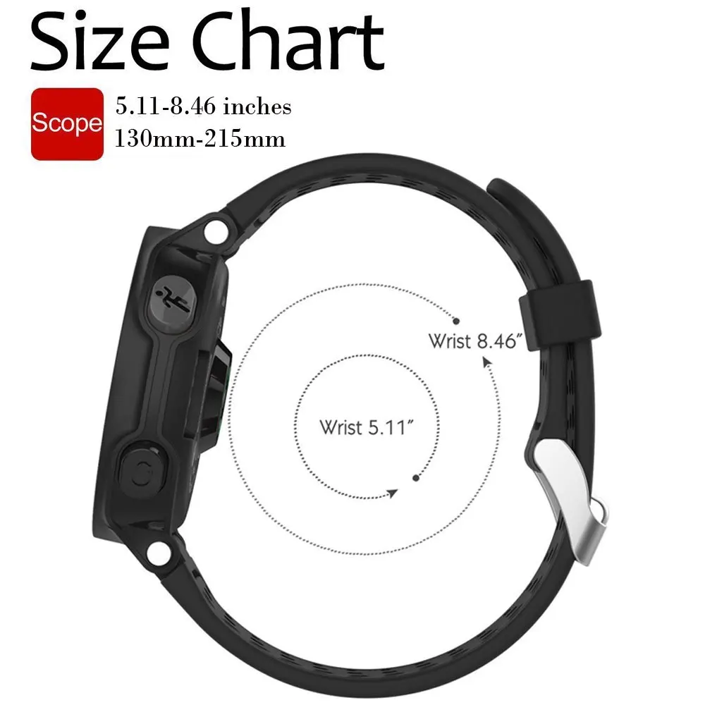 Силиконовый сменный ремешок для наручных часов Garmin Forerunner 230 / 235 220/620/735XT/630 Lite часы