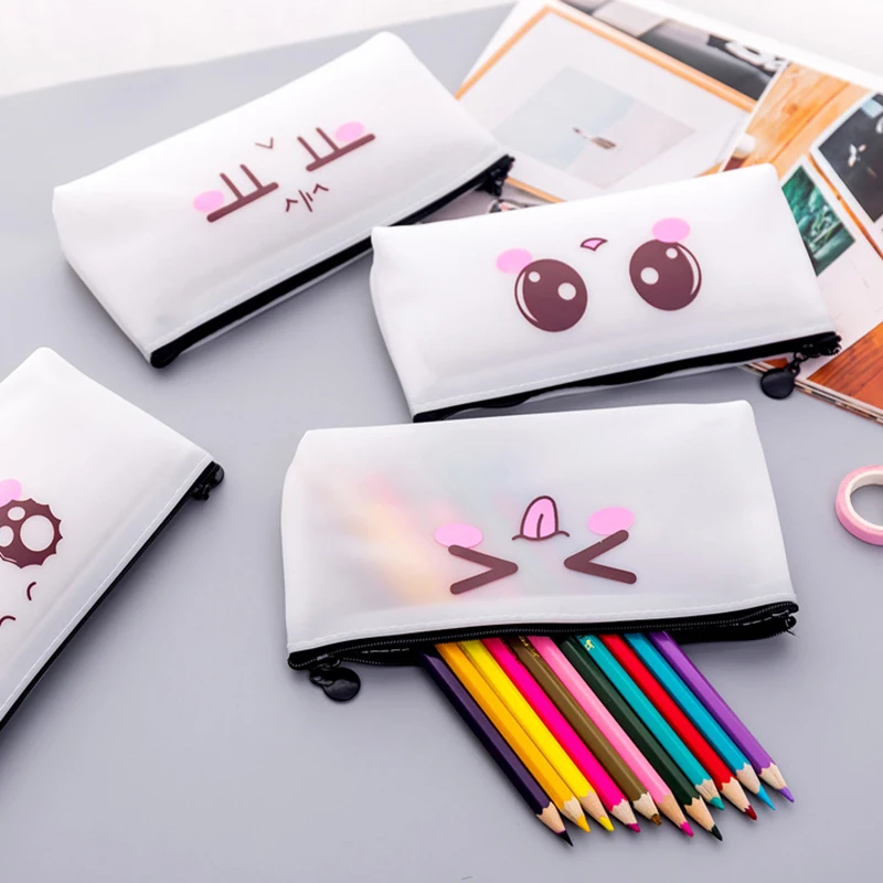Распродажа 1 шт. мультяшный пенал из ПВХ сумки для ручек Корейская вместительная