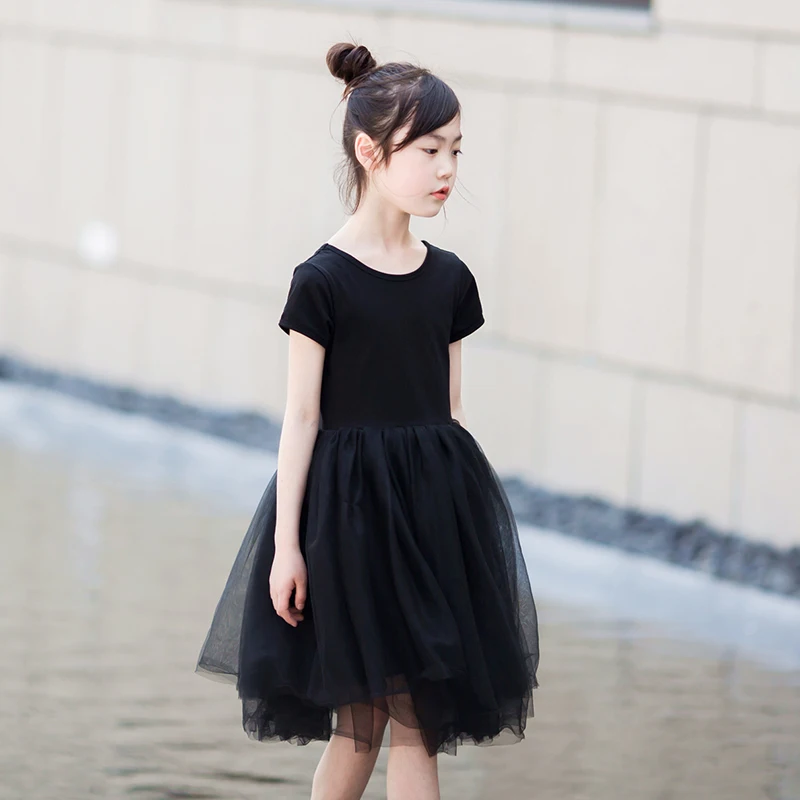 2019 Kids Girls Summer Dresses Princess Dancing Dress Black Teenage Party 8 10 12 14 15 Years Vestido Infantil Sukienki | Детская одежда