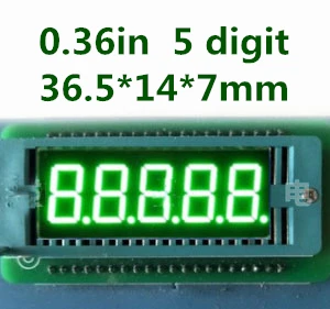 7-сегментный светодиодный дисплей 0 36 дюйма чисто зеленая трубка Nixie 5-битная