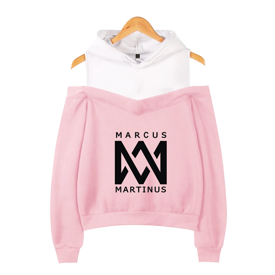 Marcus Martinus толстовки с открытыми плечами, свитшоты с солнечной системой, модные женские эксклюзивные Kpop сексуальные толстовки с капюшоном, толстовка в стиле хип-хоп, куртка