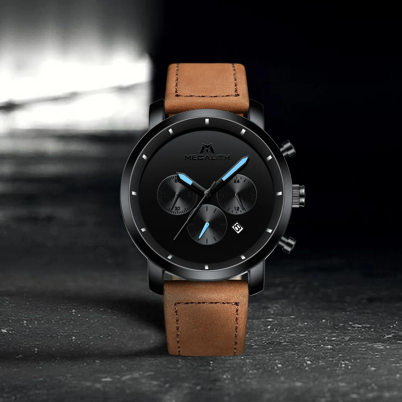 Мегалитическая Лидер продаж Reloj Hombre мужские наручные часы кварцевые Наручные