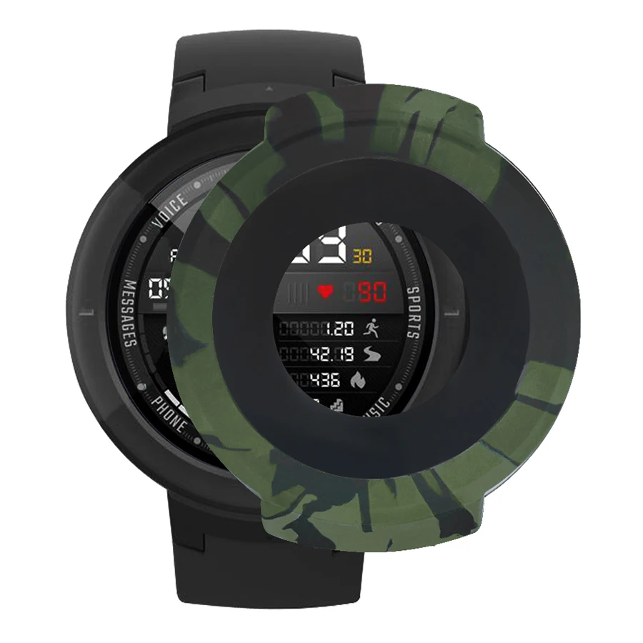 Камуфляжный мягкий силиконовый защитный чехол для Amazfit Verge сменный полный Чехол