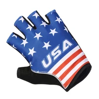usa blue half finger cycling gloveswholesale personalized mountain bicycle mittenshand smart pro team racing gel bike gloves