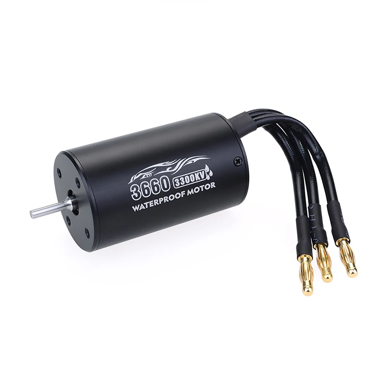3660 Brushless Motor 2600KV 3300KV Sensorless Waterproof 4 Pole 3.175mm For 1/8 RC Drift Racing Off-road Car Truck