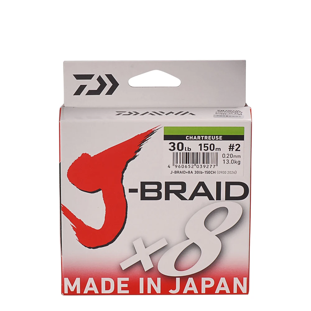 Оригинальная плетеная полиэтиленовая рыболовная леска DAIWA J BRAID 8A 150 м 8 20/25/30lb Trenzado