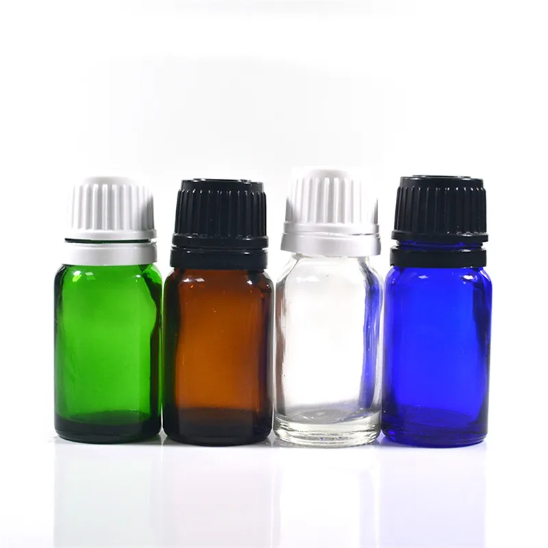 100pcs 10ml amber glass essential oil bottle with orifice reducer 1/3oz plug tamper evident cap dropper | Красота и здоровье