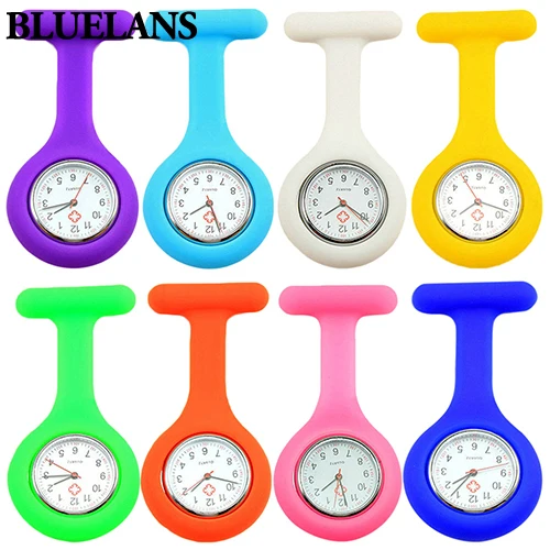 Симпатичные Силиконовые часы Медсестры Брошь Fob Карманный Туника кварцевые