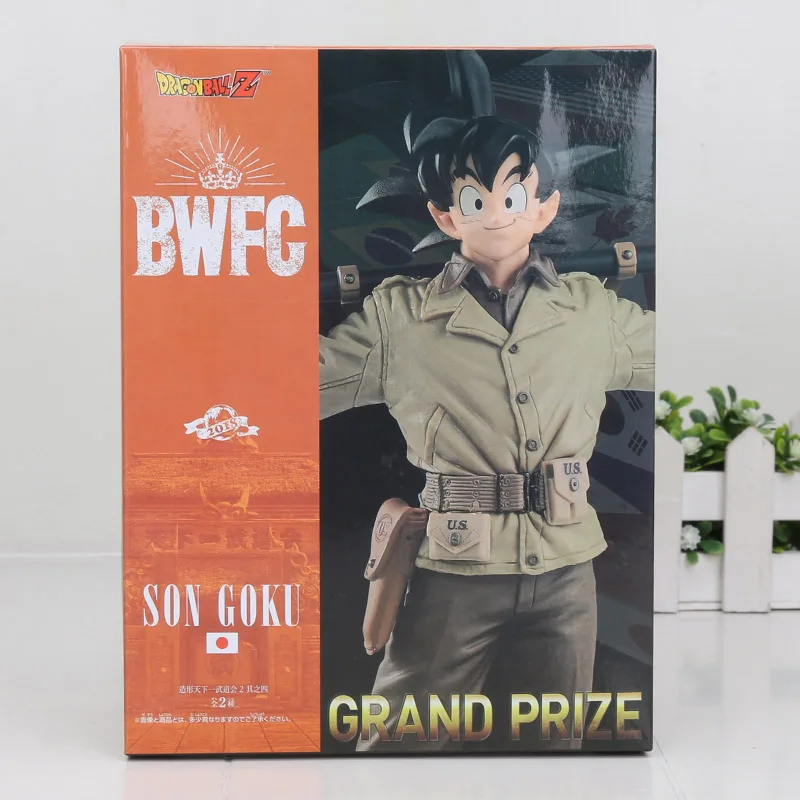 goku 3 with box BWFC Dragon Ball Супер Saiyan 3 Сон Гоку ультра инстинкт стволы клетки Фриза пикколо ПВХ Фигурки игрушки Dragon Ball Z - Цвет: goku 3 with box