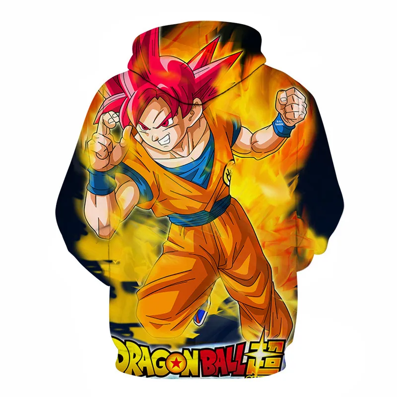 Новые nime толстовки Dragon Ball Z толстовки с капюшоном и карманами Goku 3D цифровая печать для мужчин и женщин с длинным рукавом новая Толстовка S-6XL