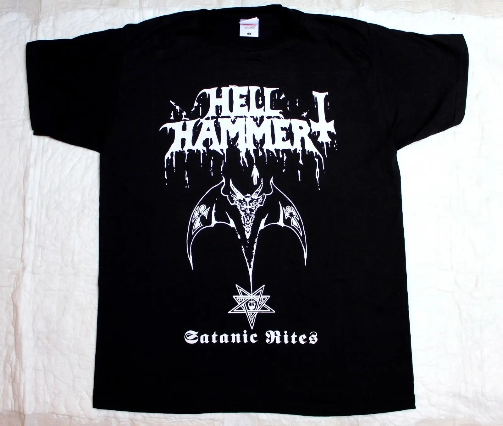 Черная футболка с коротким рукавом Hellhammer Satanic Rites Celtic Frost хлопковая короткими