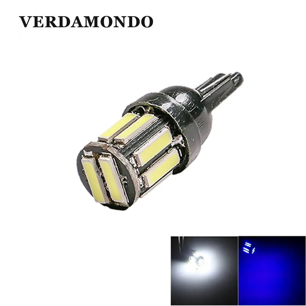 

1 шт. W5W 10-7020 SMD Автомобильные светодиодные лампы T10 194 168 Замена клиновидного типа лампа для обратной приборной панели белые синие лампы для га...