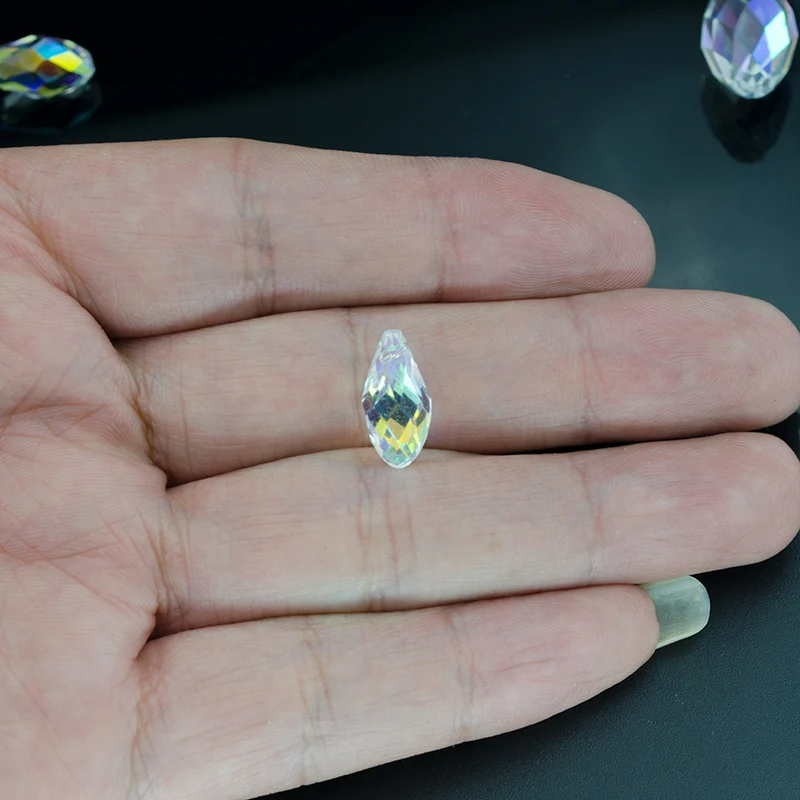 Briolette подвески серьги в виде капли AB цветные кристаллы бусины 8*16 мм 10 шт высокое