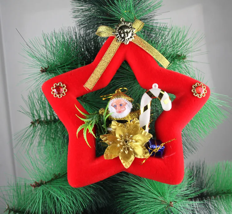 Сердце Форма Рождество венок двери цветочный для рождественской вечеринки