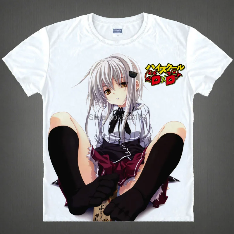 Японская футболка для старшей школы DxD из аниме Issei Hyodo хлопок Rias Gremory рубашка