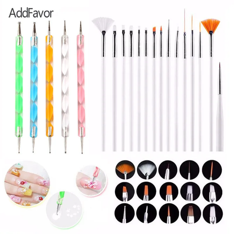 Набор кистей для маникюра Addfavor набор и педикюра|pedicure manicure|gel polish setpedicure tool set |