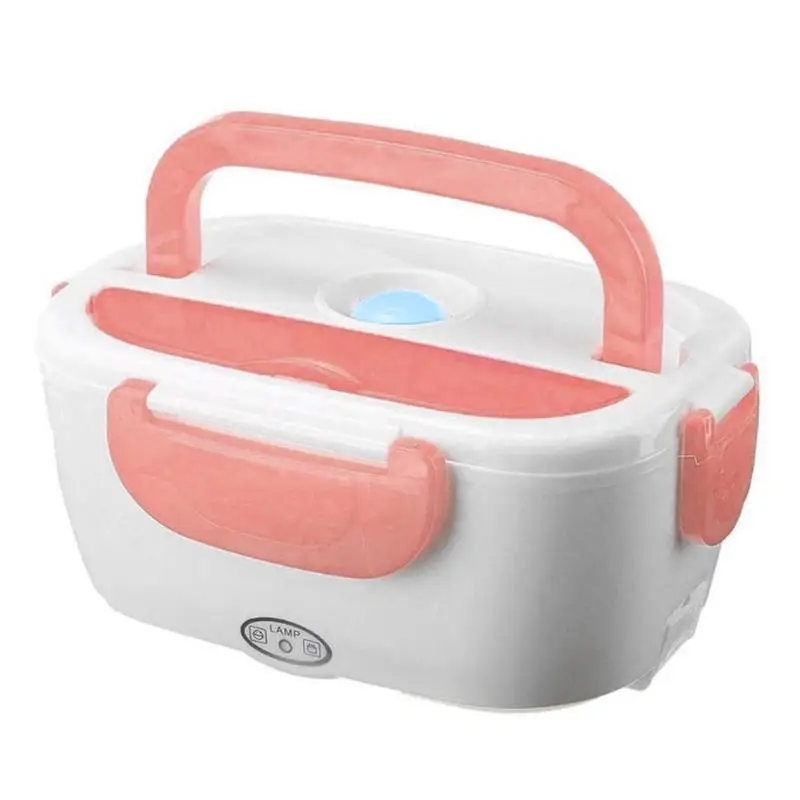 US Plug 110 Pink Прямая поставка 110 В/220 В Ланч-бокс, контейнер для еды, портативный Электрический нагрев, подогреватель пищи, контейнер для риса, наборы посуды для дома - Цвет: US Plug 110 Pink