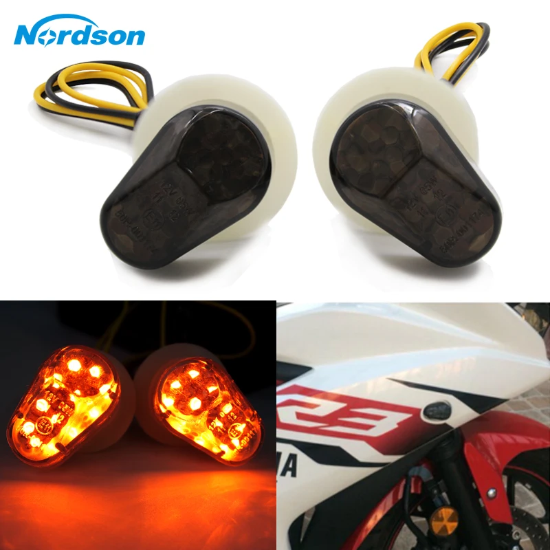 Nordson Motorcycle LED Bulb Turn Signals Indicator flashing photoflash lights for Yamaha YZF R1 R6 R6S R3 R6S FZ1 FZ6 FZ8 FAZER