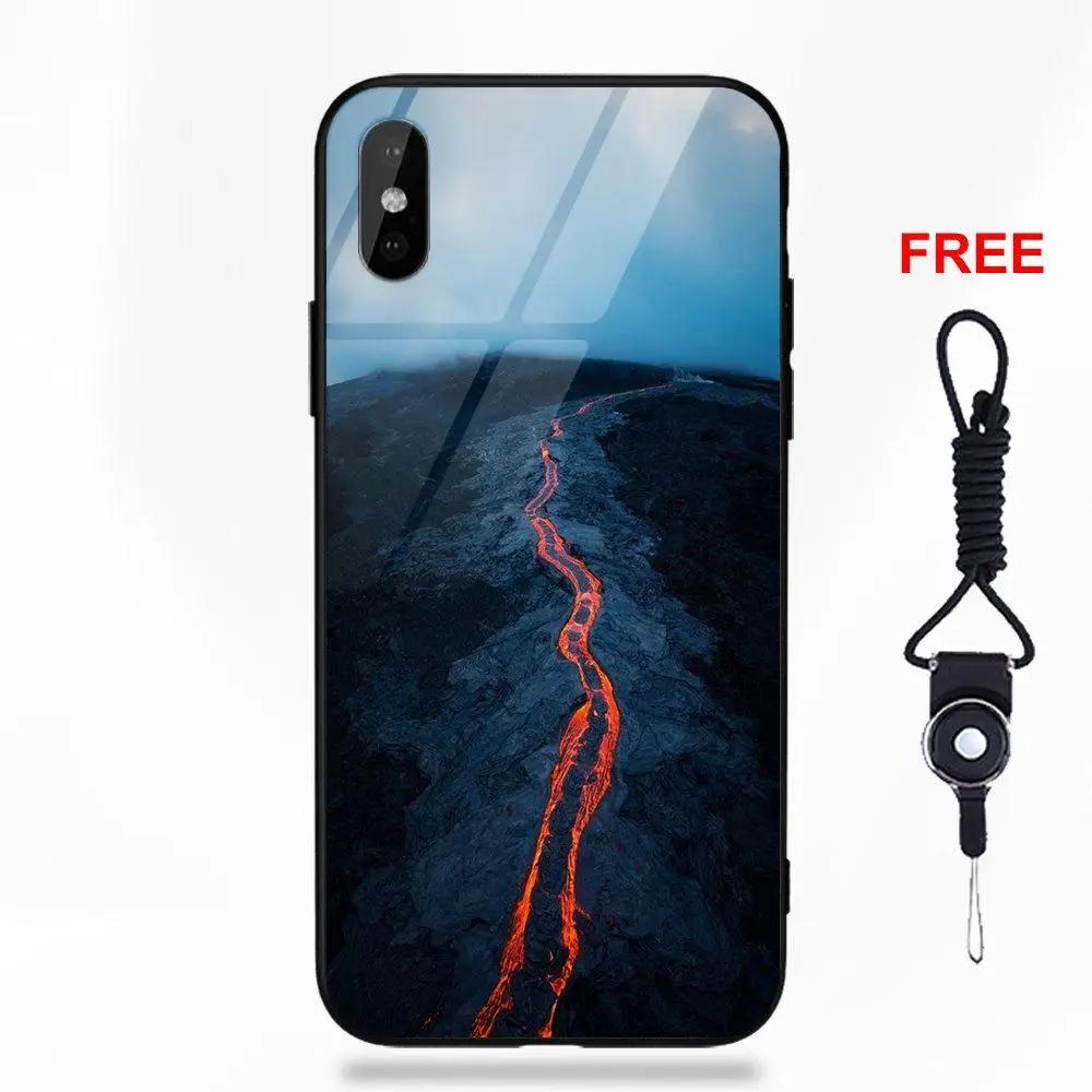 Чудеса природы вулкан Исландия для Apple iPhone 5 5C 5S SE 6 S 7 8 Plus X XS Max XR Мягкие TPU оправа
