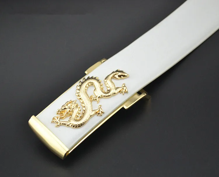 white 3 golden EL BARCO, кожаный ремень для мужчин, роскошный дизайн, Воловья кожа, Мужские поясные ремни, черный, кофейный, коричневый, желтый, белый, ремень, пряжка для лошади - Цвет: white 3 golden