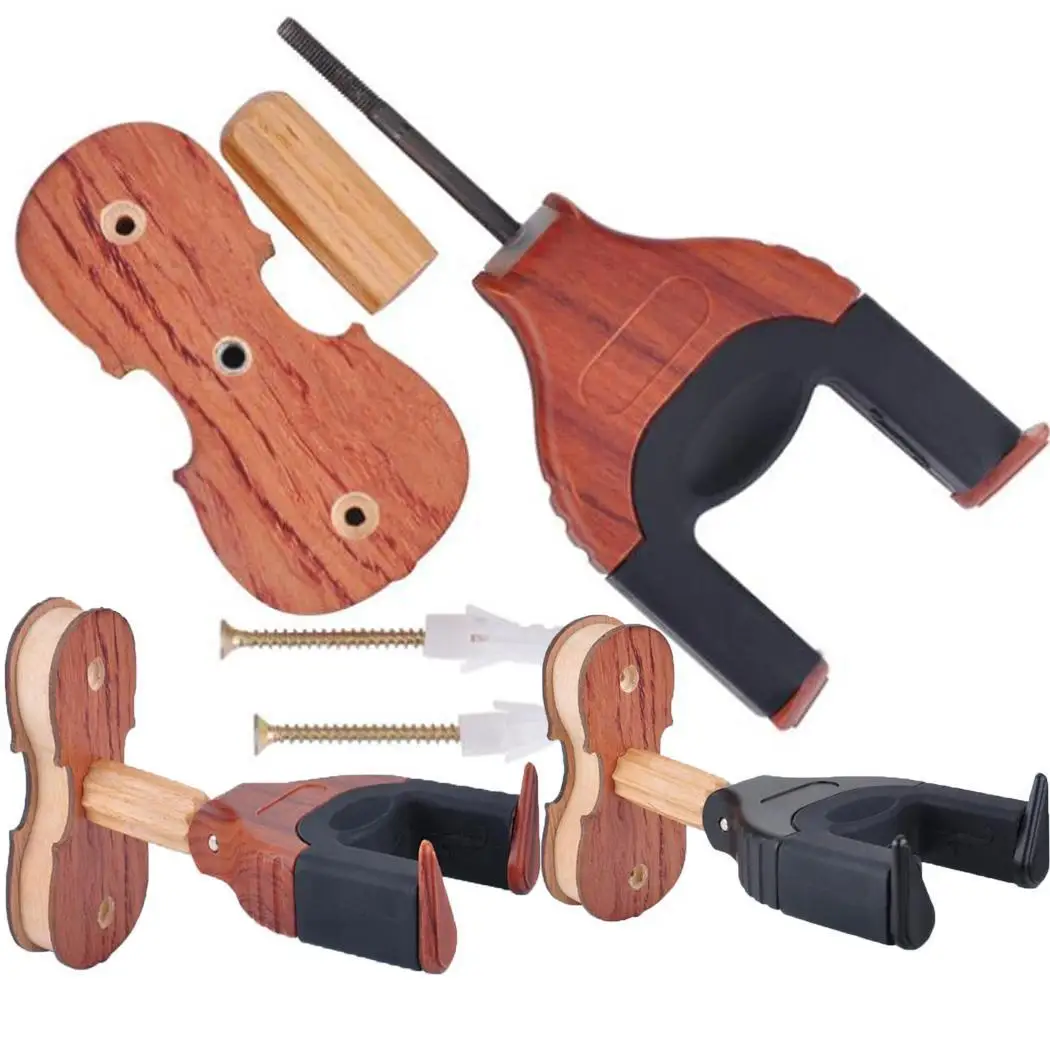 Violin Viola Wall Hook Automatic Lock Hanging Frame Shape Musical Instrument Wood Grain Home Store etc. | Спорт и развлечения