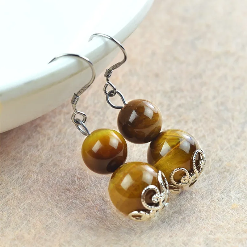 Yanting Gourd серьги для женщин натуральный камень тигровый глаз хорошее ювелирное