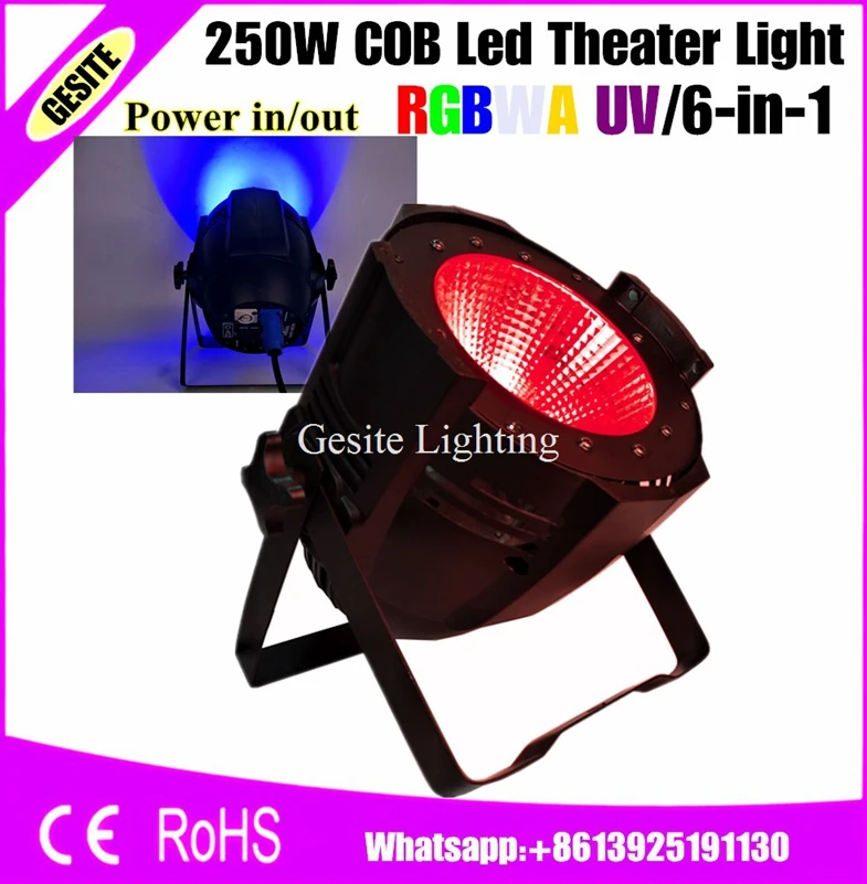 2 шт./лот литье алюминия 250 Вт RGBWAUV 6в1 DMX Крытый COB RGBWA 200 led par свет | Лампы и освещение