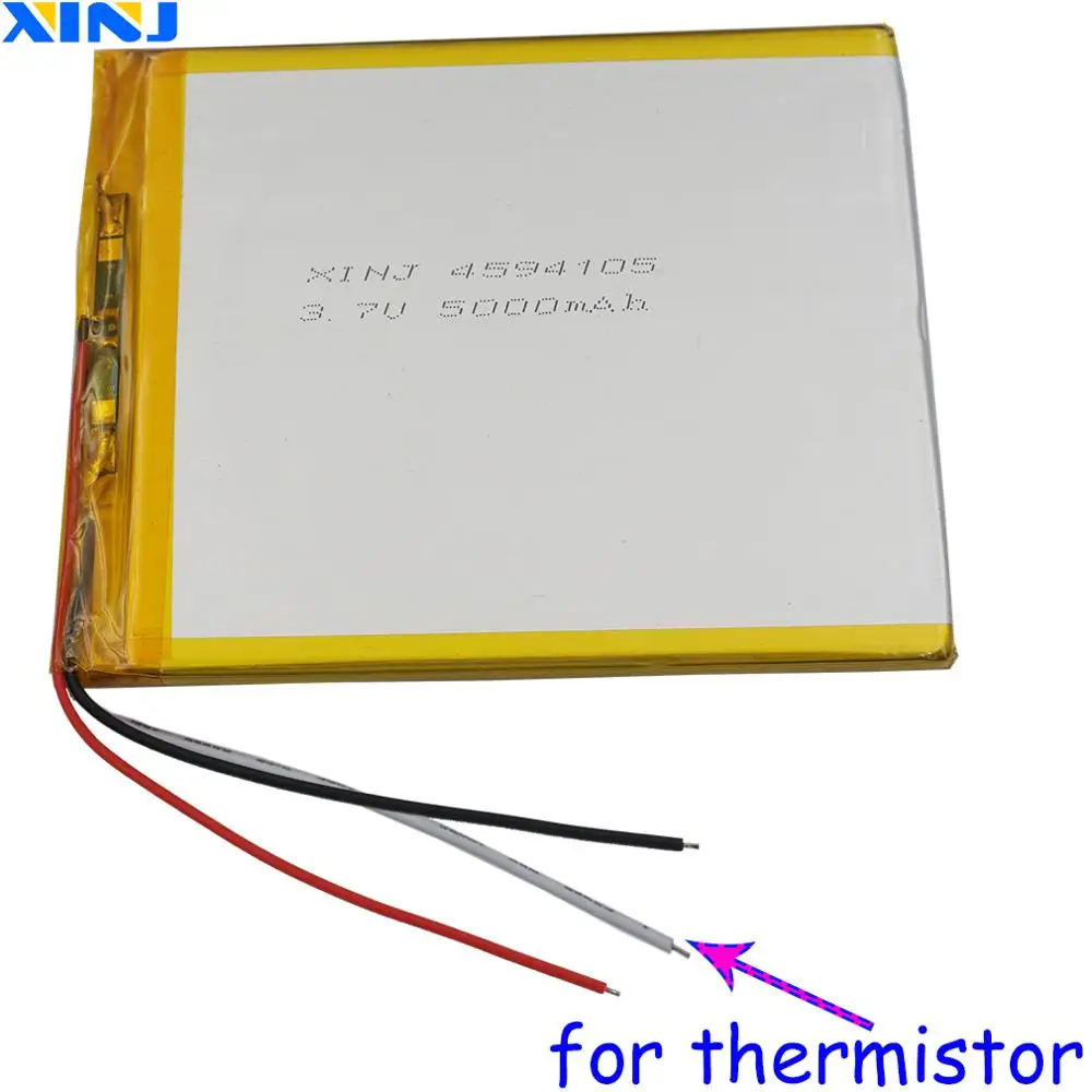XINJ 3,7 V 5000 mAh 3 провода для термистора литий-полимерная батарея li po для электронной книги ipod планшет MID портативный DVD ноутбук ПК 4594105