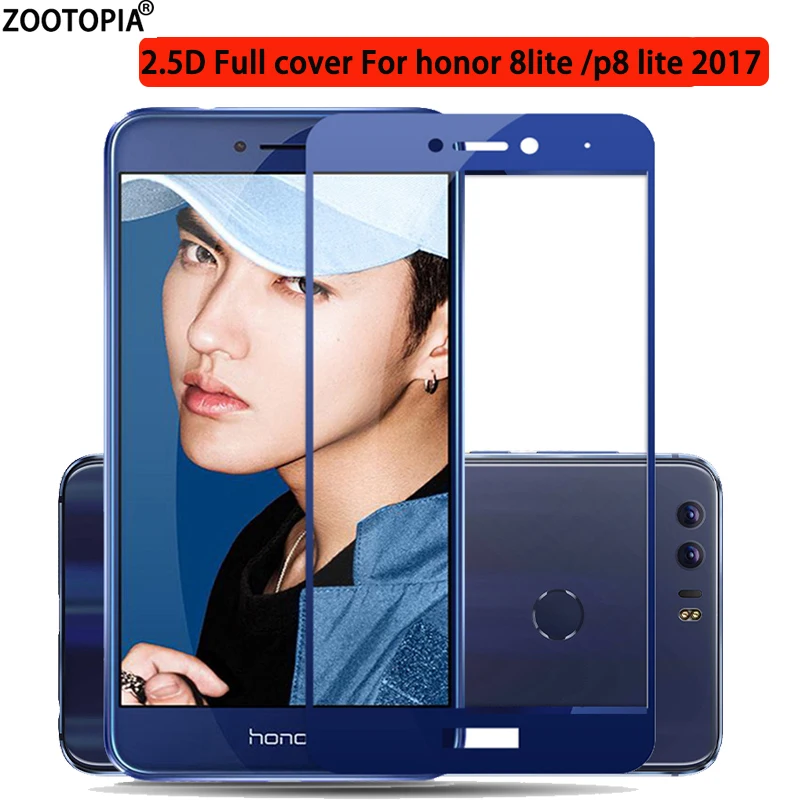 3D Edge для Huawei p8 lite 2017Glass Honor 8 Lite закаленное стекло защиты экрана стеклянная пленка
