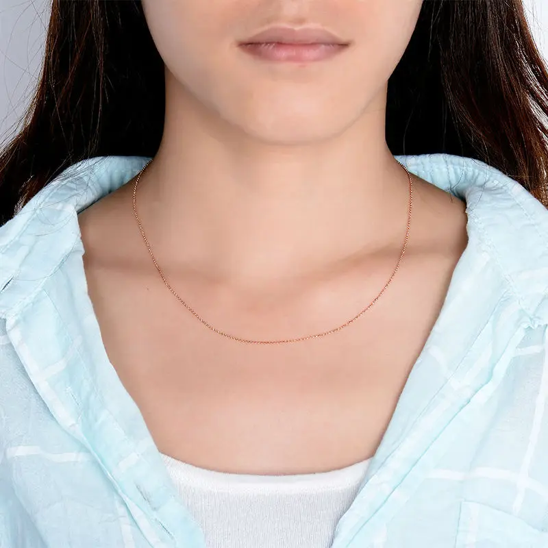 Цепочка из розового золота 18 К/750 пробы около 45 см|necklace necklace|necklace in boxnecklace elegant |