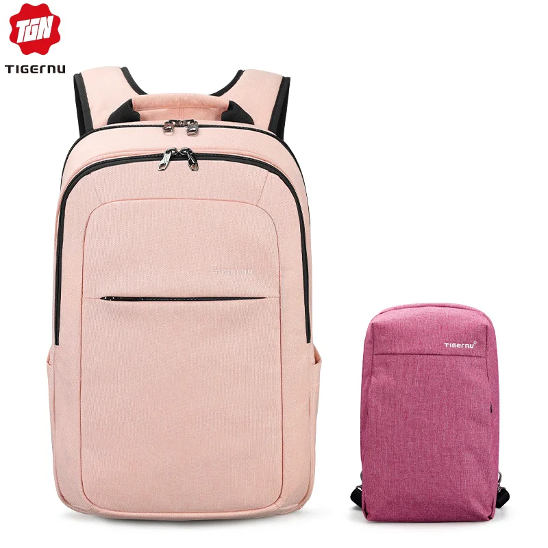 Рюкзак для колледжа Tigernu - Цвет: 3090pink8038rosered