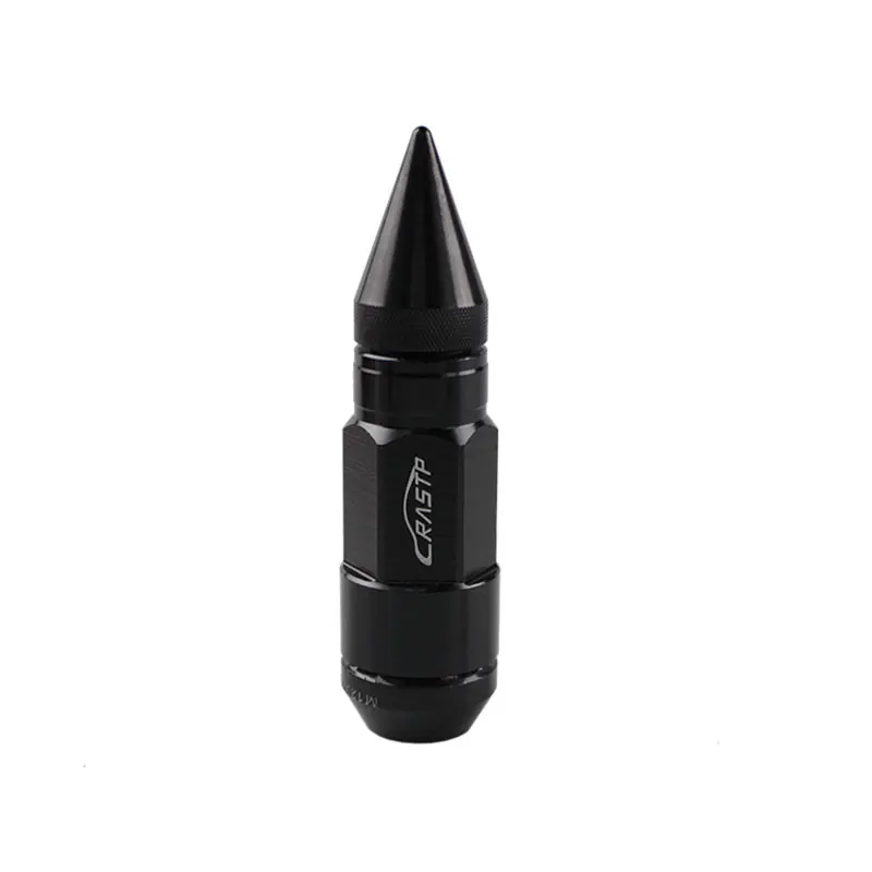 black RASTP-M12X1.25/1,5 алюминиевые универсальные гоночные Автомобильные Колесные диски гайки с противоугонными шипами гайки RS-LN043 - Название цвета: black