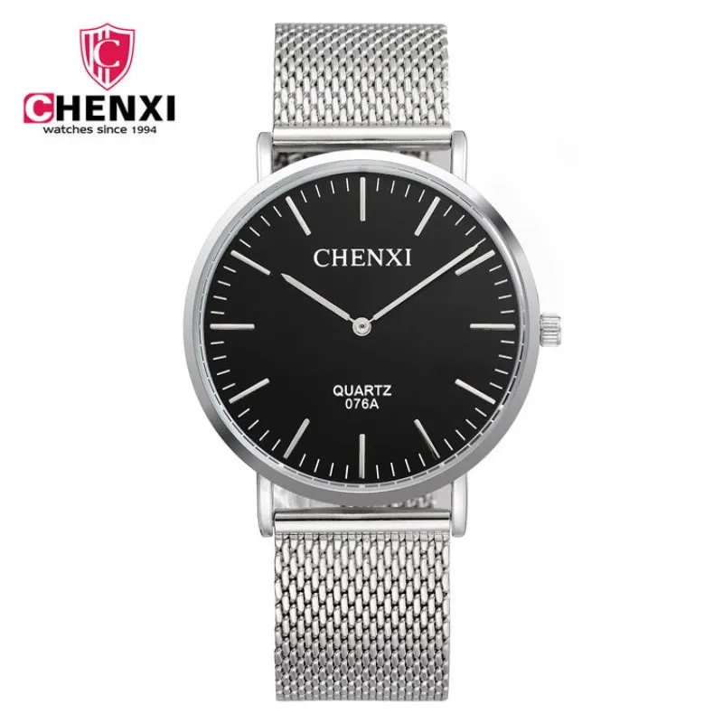 Новые мужские кварцевые часы CHENXI ультра тонкие минималистичный дизайн модные
