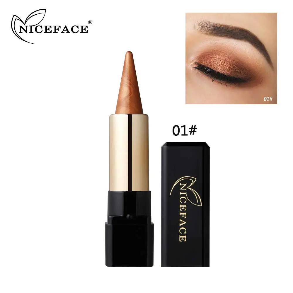 NICEFACE 20 цветов, Металлические тени для век, кремовый карандаш, Водостойкий карандаш для теней, стойкий макияж, мерцающий, дымчатый, сверкающий - Цвет: 01