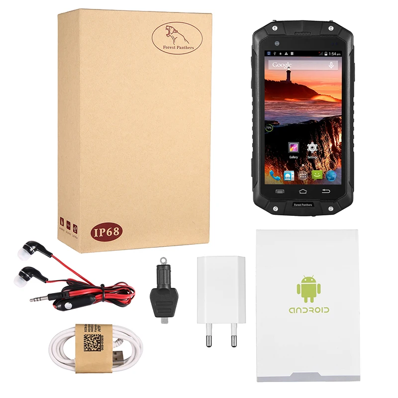 Водонепроницаемый Forest Пантеры NO1 прочный смартфон 4.5 &quotIPS Android 4.4 MT6572 Dual Core 512 МБ + 4